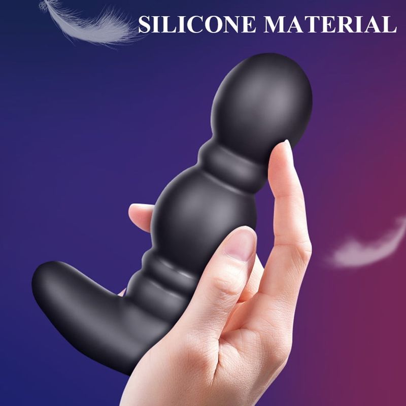 Wireless Remote Control Inflatable Anal Expansion Prostate Massager 10 Modes Vibrating Dildo Wireless Remote Control Butt Plug Sex Toys For Men Women_voghion.com