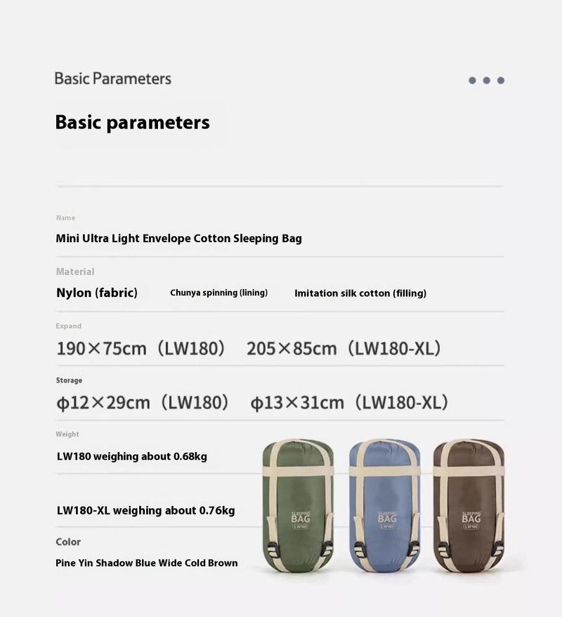 Outdoor Sleeping Bag Ultra-light Mini Thin Portable Hiking Camping Small Size Summer Lightweight Envelope For Adults_voghion.com