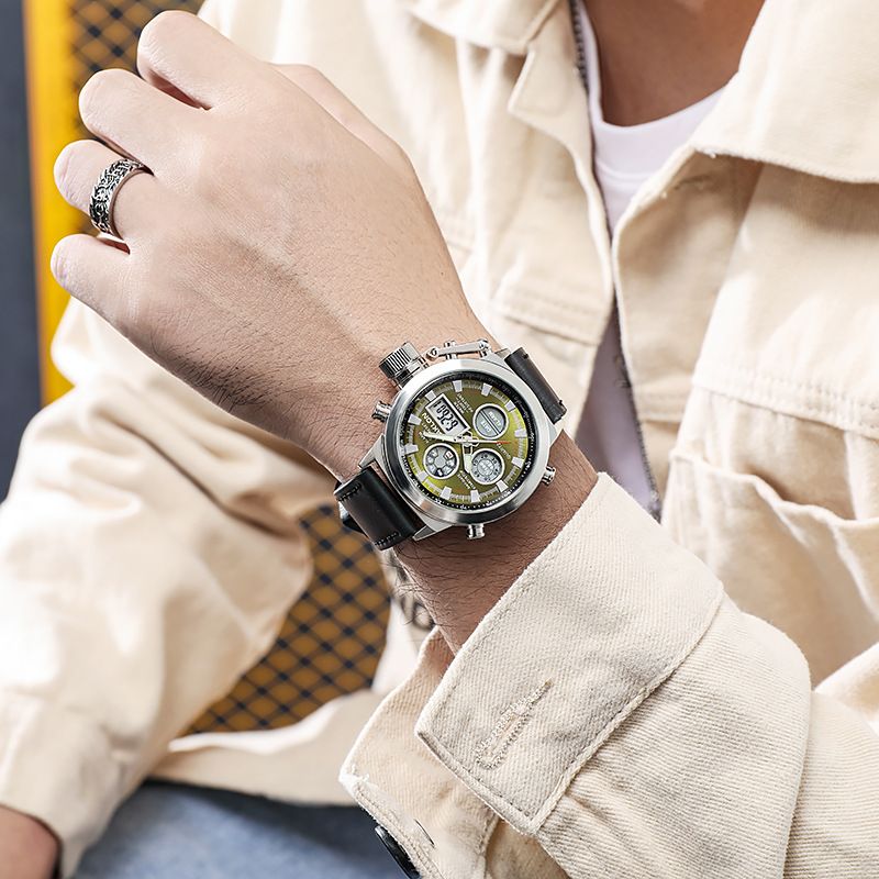 MAKLON Belt Quartz Double Core High-grade Outdoor Sports Watch_voghion.com