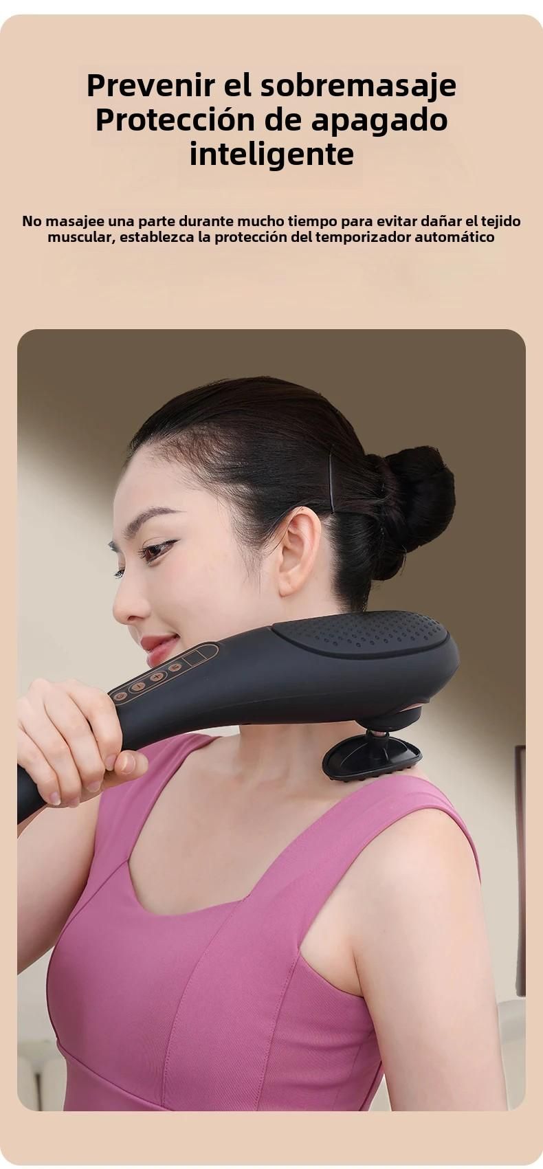 Elektrisches Haarmassagegerät, Halswirbel, Taille, Rücken, Handvibrationsinstrument für die Körperbeziehung, Baumwolle und_voghion.com