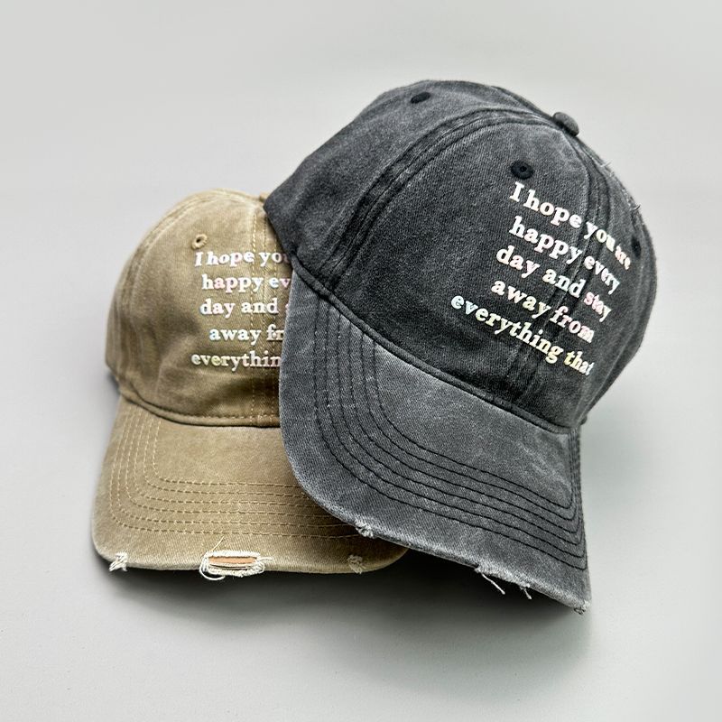 New letter baseball Korean version, spring/summer soft top, men's women's duckbill cap, show off face, versatile and_voghion.com