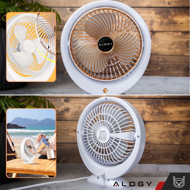 ACZT Stehtischventilator, leise, leistungsstark, klein, USB-C, 1200 mAh – Alogy – – –_voghion.com