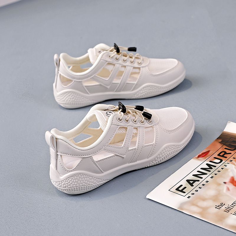 Sandali con punta da donna, 2025 nuove scarpe estive traspiranti con foro cavo, da donna 105_voghion.com