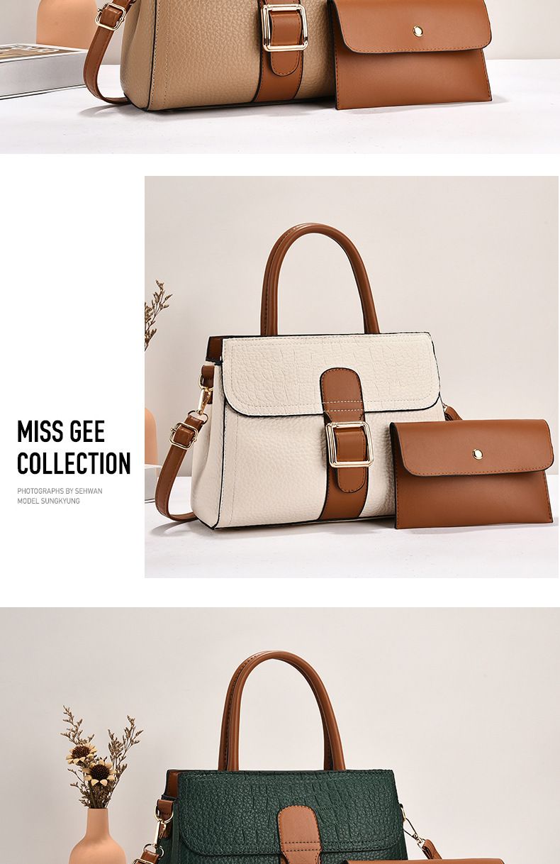 Women's Bags New Woven Mother And Child Bag Two Piece Women's Bag Large Capacity Single Shoulder Handbag Messenger Bag_voghion.com