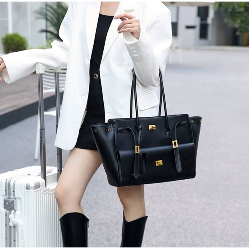 Designer Lock Wings Schulter B, Große Kapazität Pendler Tote B, Echtes Leder Lokomotive B, Vielseitige Frauen_voghion.com