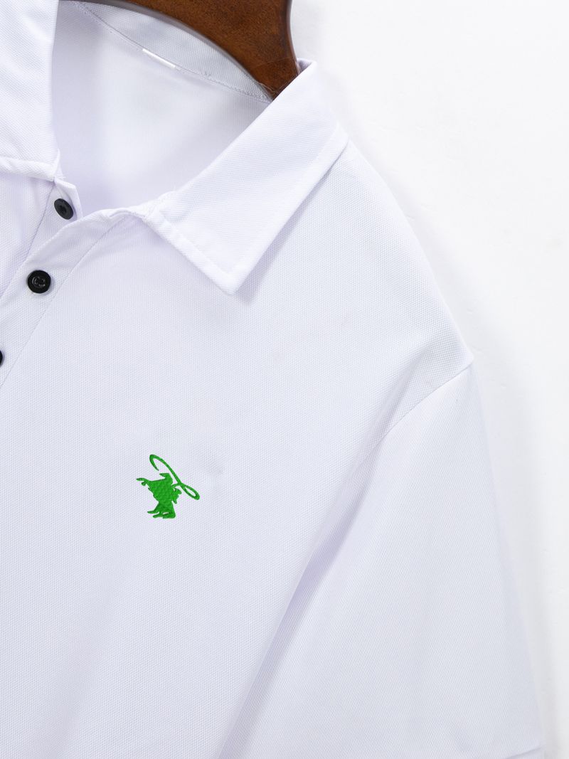 Klassisches Herren-Poloshirt mit Reitstickerei, Verzierung, lässig, Business, Dual-Style_voghion.com