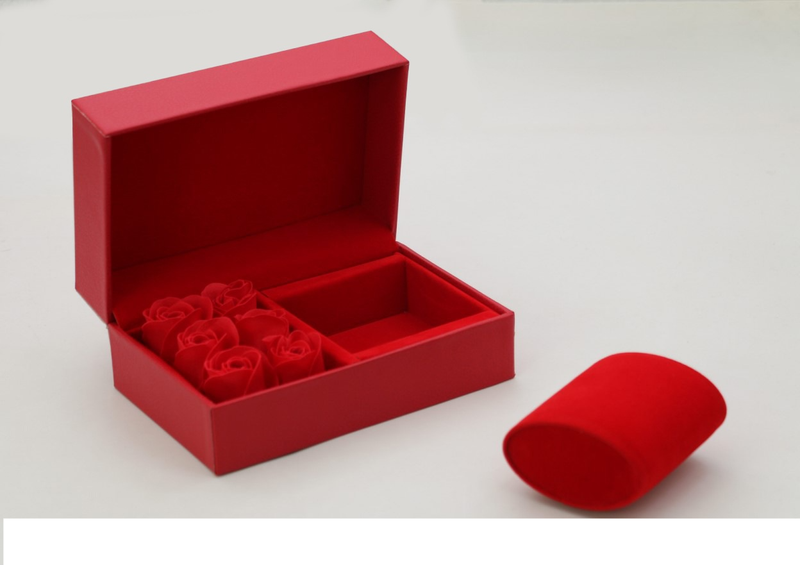 Uhrenbox Pu Clamshell Rose Geschenkbox für Männer und Frauen Valentinstag Geschenk Aufbewahrung und Verpackung Uhrenbox-Set_voghion.com