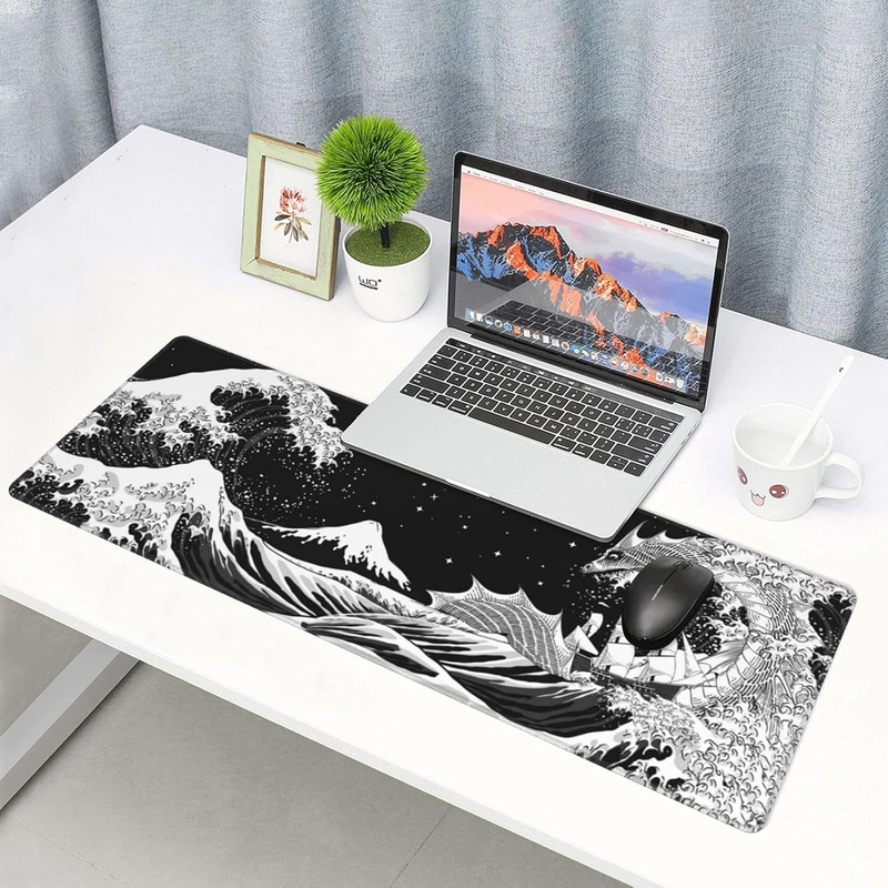 Mouse Pad de poliéster rosa - Tapete de mesa extensível para teclado, jogos, uso em escritório, 30x80 cm, antiderrapante, à prova d'água, dobrável - Presente para meninas e mulheres_voghion.com