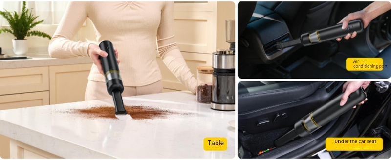 Powerful Cordless Car Vacuum Cleaner With Blowing Function - 20000Pa High Suction, 11.1V Rechargeable_voghion.com