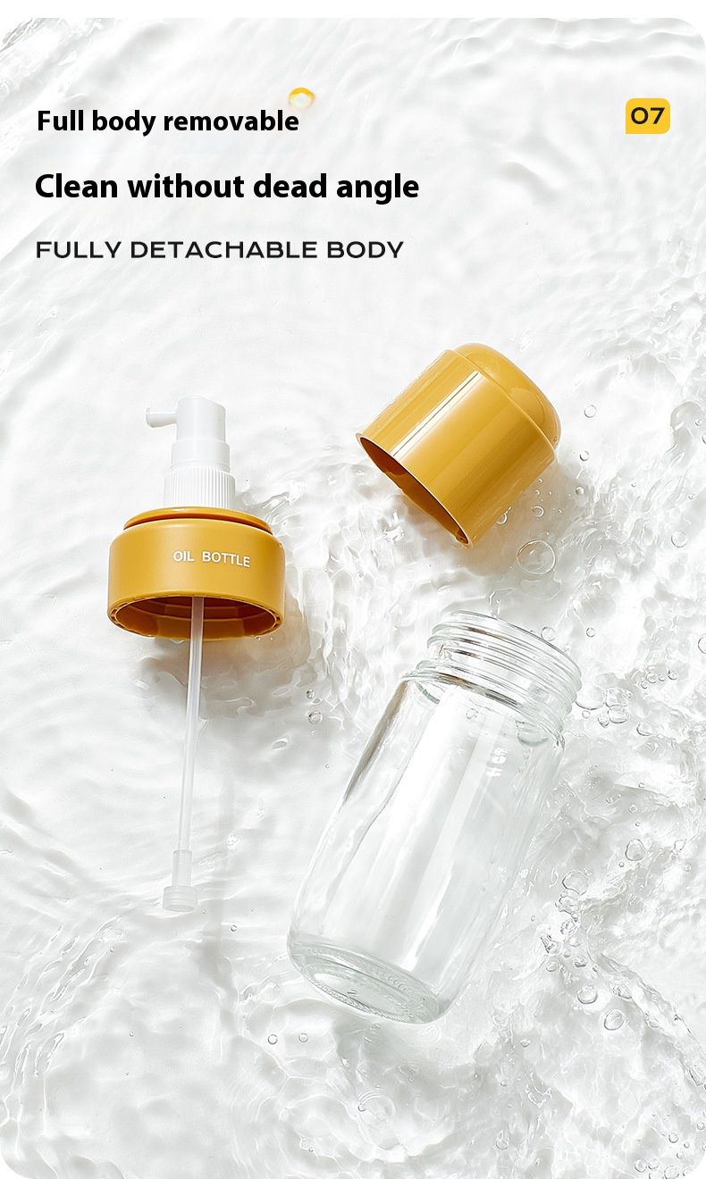 Glass Oil Spray Bottle For Cooking, 200ml Kitchen Oil Mister With Fine Mist Sprayer, Non-Stick Oil Dispenser For Baking, Grilling, Salad_voghion.com