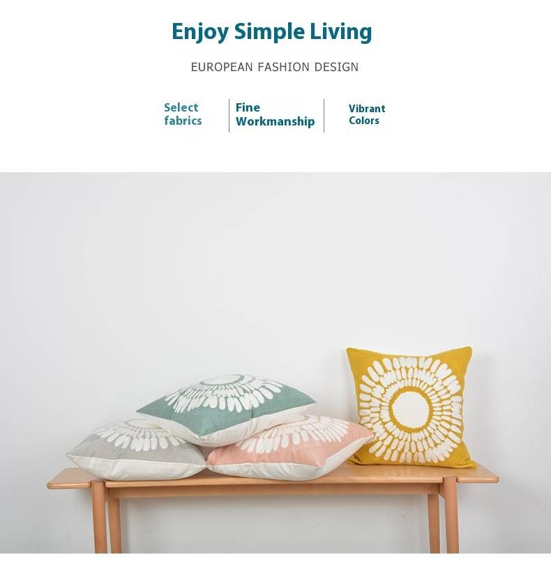 Minimalistischer Kissenbezug mit Einsatz – Waschbarer Sofa-/Bettkissenbezug aus Baumwolle, 45 x 45 cm, Unifarben (Nr. 1–4), atmungsaktive PP-Füllung, Zen-Wohndekor_voghion.com