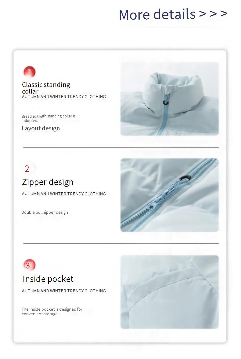 Piumino invernale unisex con logo stampabile - Cappotto trapuntato oversize con collo alto, imbottitura in poliestere spesso, parka da esterno multitasche_voghion.com