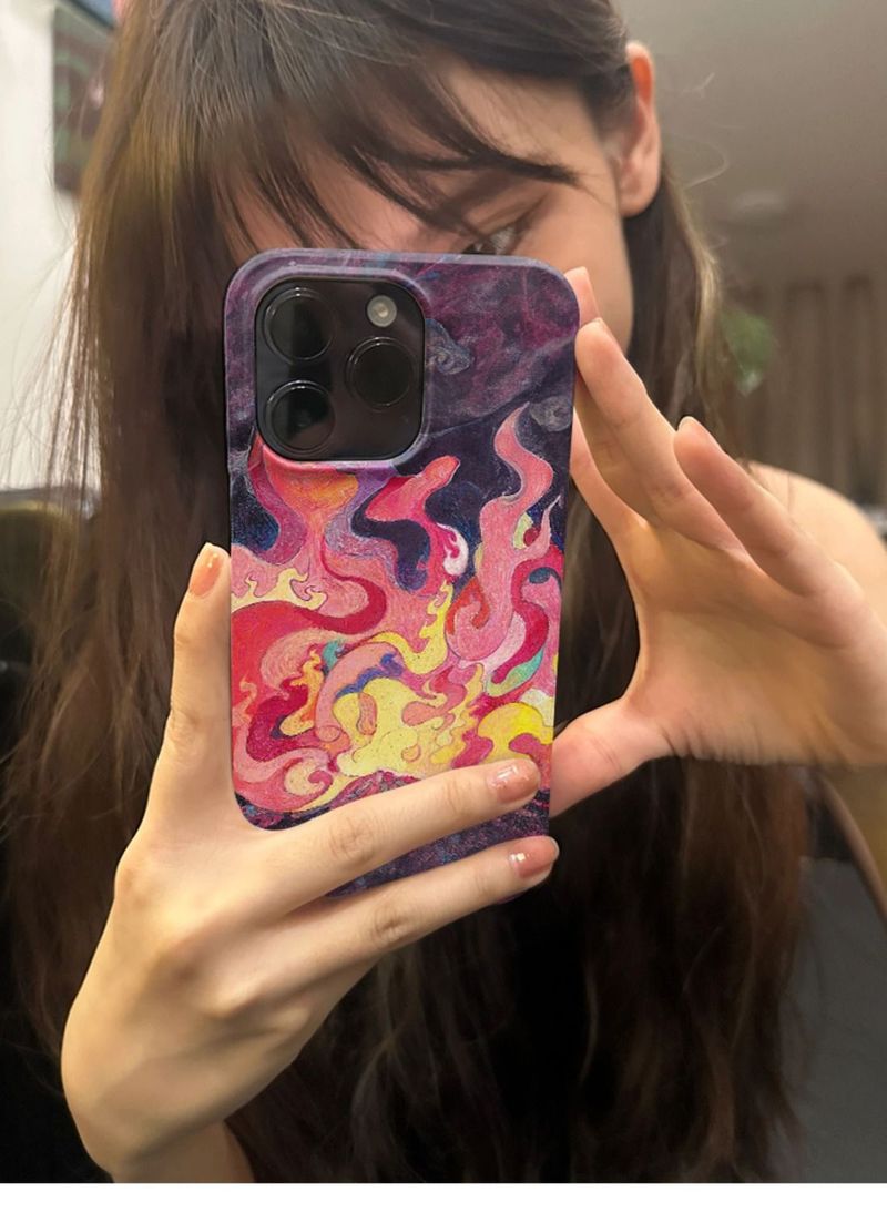 【 92% Positive Review Rate 】 Flame Mountain 15promax Phone IPhone 14 Film 13 Hard Case 12/11 Chinese Style XS/XR/8_voghion.com