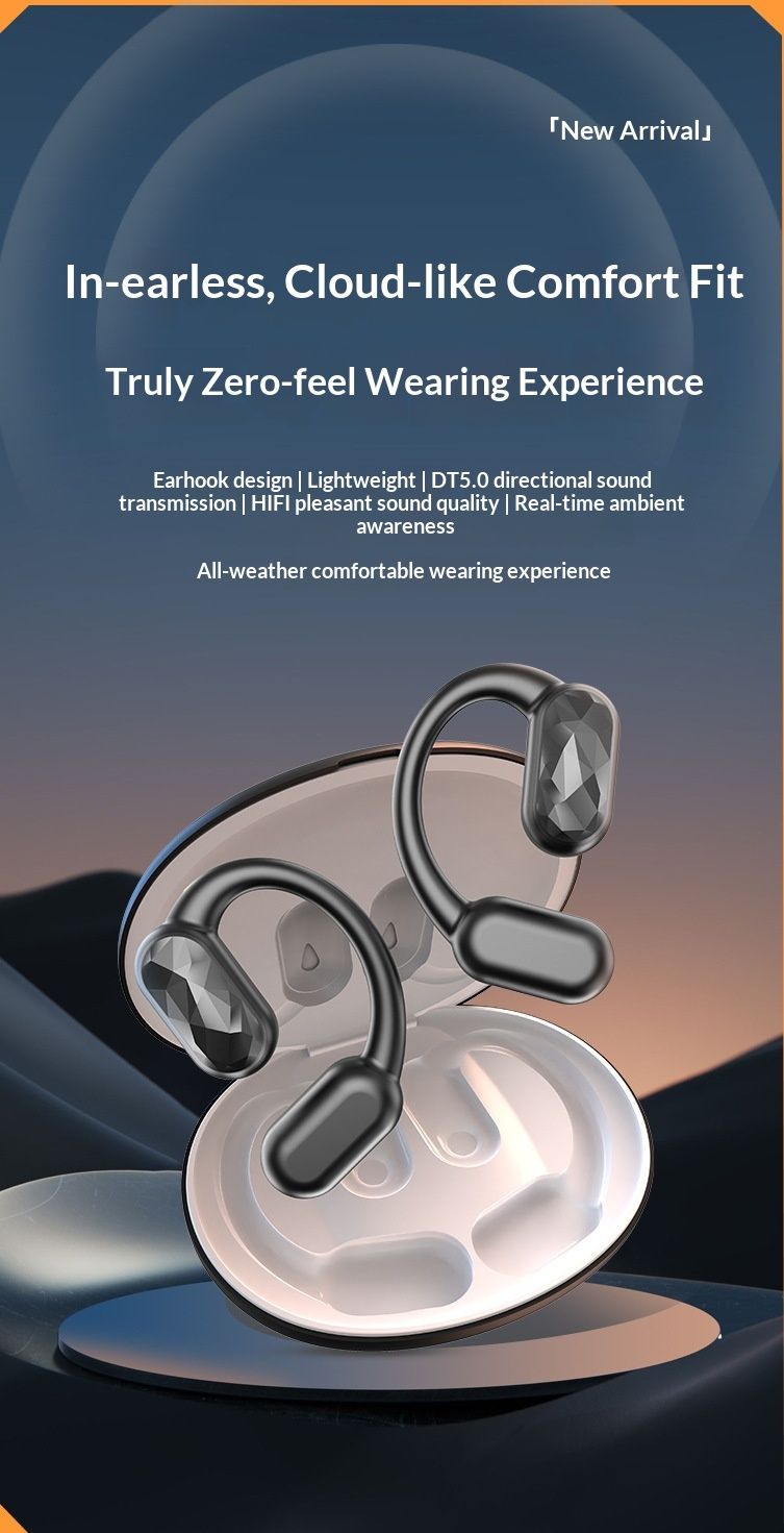 NeoGear New AI Translation OWS In-Ear Wireless Ear-Hook Open-Type Noise Cancelling Long Battery Life Bluetooth Earphones 144_voghion.com