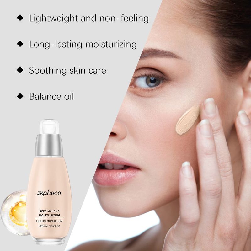 ZEPHOCO Ivory White Concealer Liquid Foundation Moisturizing, Refreshing, Matte, Clear, Light, Light And Moisturizing_voghion.com