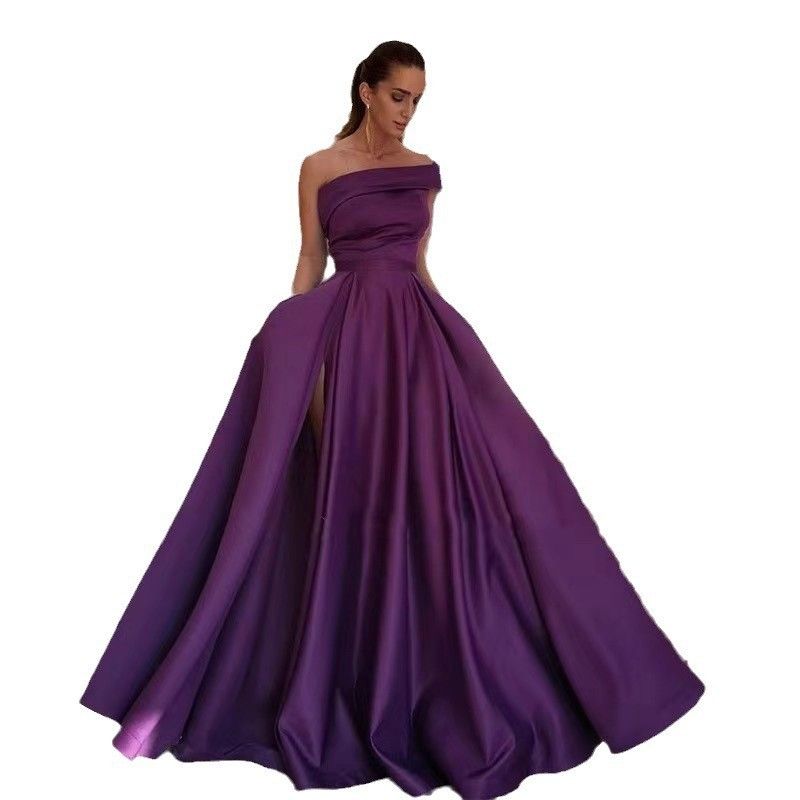 Women's Clothing Evening Dress Birthday Party Tutu Skirt Green High Split Sexy Robe_voghion.com