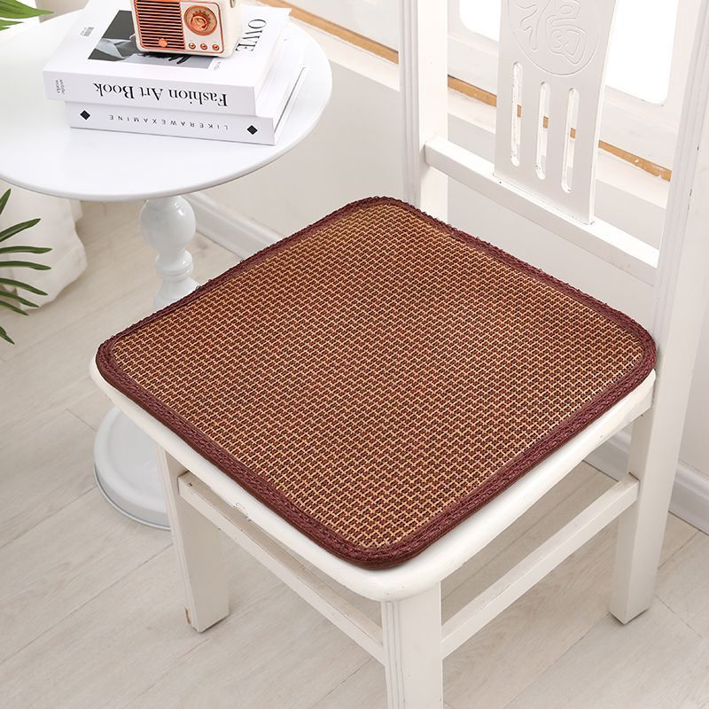【 1316 People's Collection 】 Summer Rattan Mat, Office Non Slip Breathable Cool Car Student Chair Cushion, Stool_voghion.com