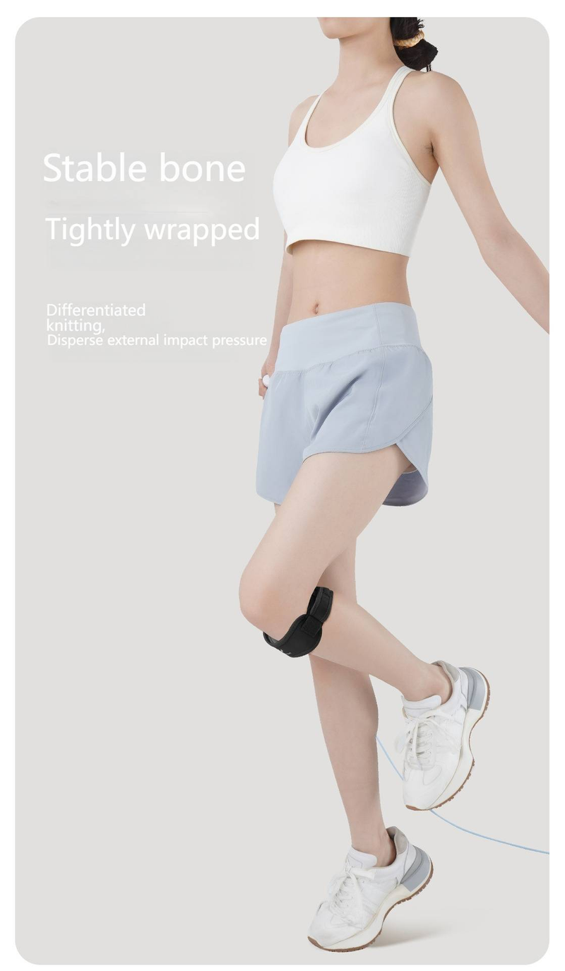 Fascia a compressione per ginocchio con supporto per rotula - Assorbimento degli urti per corsa, salto con la corda e sport - Ginocchiera unisex in nylon e PU (nero/grigio/rosa)_voghion.com