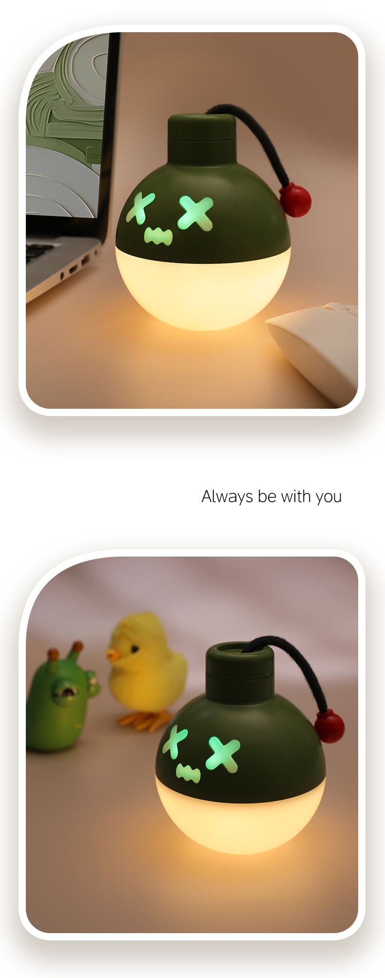 Süßes oder Saures Nachtlicht Schlafzimmer Nachttisch Schlaf Buntes Farbwechsel-Atmosphärenlicht Kreative Ornamente Kindergeschenk_voghion.com