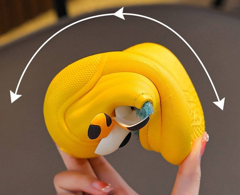 Ciabatte invernali per bambini con fodera in velluto – Tacco impermeabile, suola antiscivolo per bambini e bambine (taglie 24-39, giallo/rosso/marrone/blu)_voghion.com