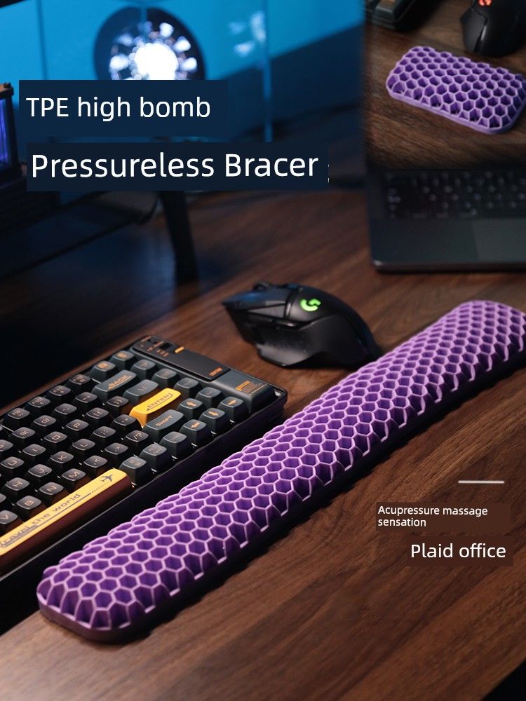 Oniwwertraff Qualitéit TPE Drockfräi Gingham Atmungsaktiv gewaschen Tastaturënnerstëtzung_voghion.com