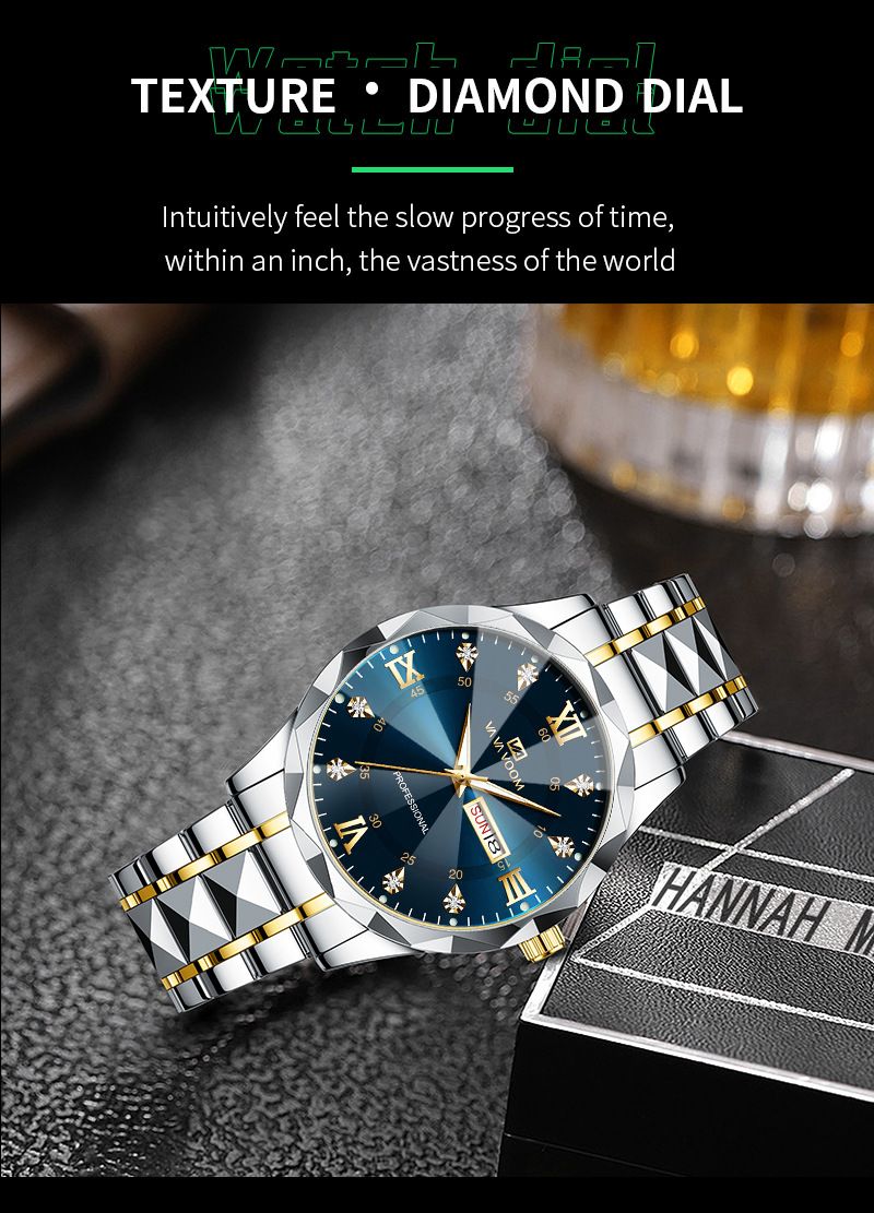 VAVAVOOM Men's Watch Brand Watch Men's Waterproof Fashion Diamond Design Business Watch_voghion.com