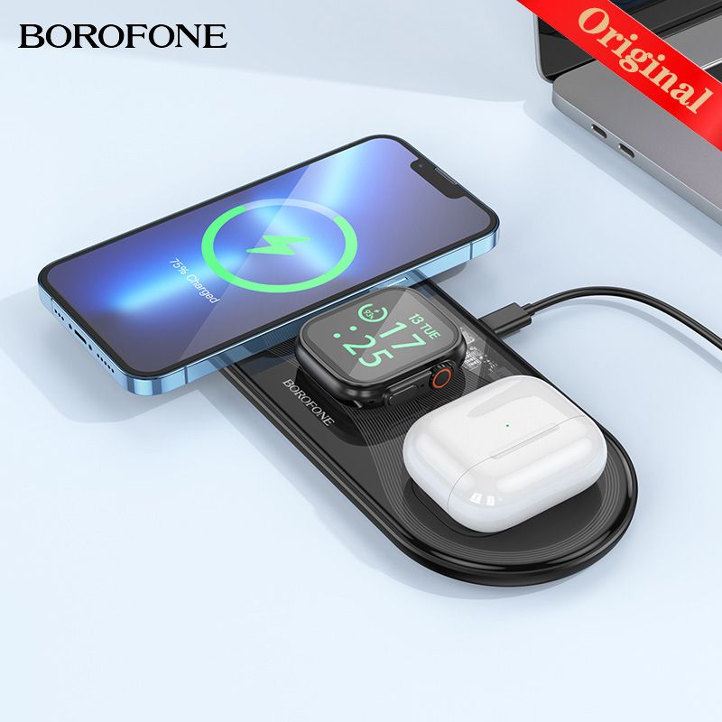 Music Festival BQ19 New Three in One Wireless Fast Charging Desktop Headrest Stand Suitable for Watches, Earphones, and Mobile_voghion.com