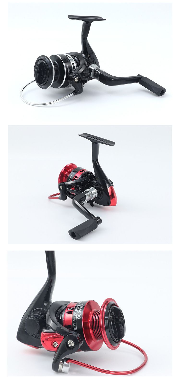 Vollmetall-Spinnrolle für weite Würfe, Meeresangelrute, Köder_voghion.com