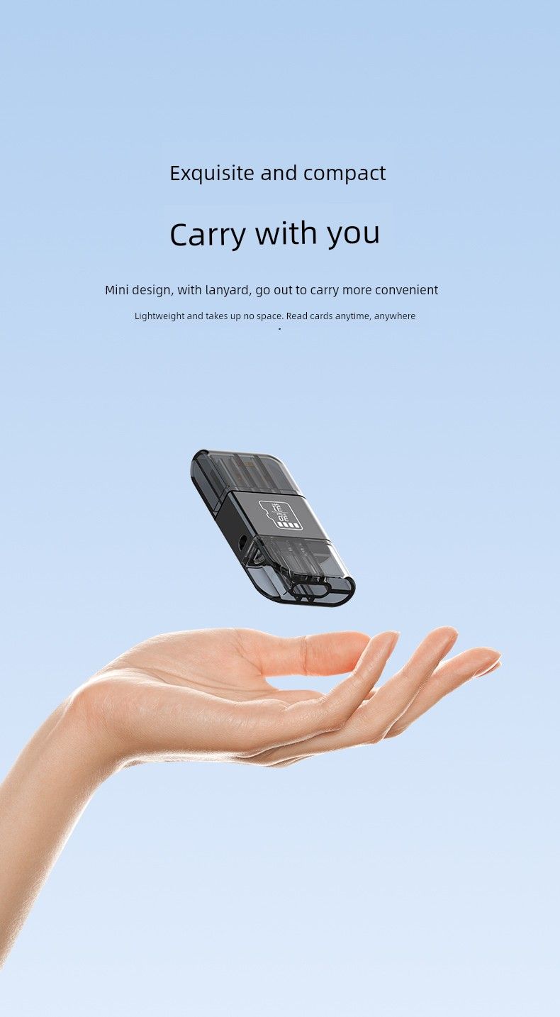 Mobiltelefonleser SD-minnekort TF-konvertering Typec datamaskin OTG-adapter U-disk for iPhone 15 Huawei_voghion.com