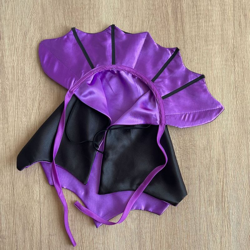 Fantasia de Halloween para animais de estimação, capa de vampiro para cães e gatos, capa de bruxa com laço de cetim vermelho, roupas engraçadas e fofas para animais de estimação para festa de Natal, confortável e_voghion.com