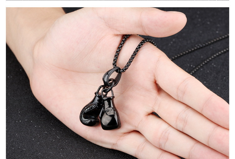 Yeni Lüks Mini Boks Eldiveni Mevcut Kolye Erkekler Için Unisex Gerdanlık Hiphop Zincir Kolye Bildirimi Serin Kolye_voghion.com