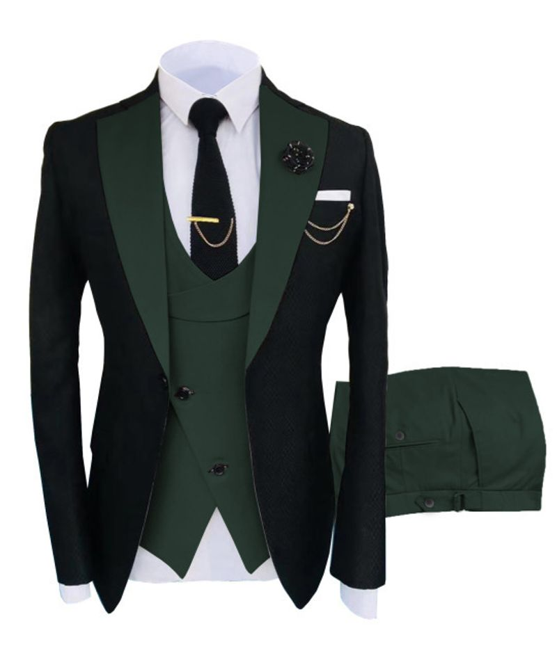 Robe de mariée formelle pour hommes, couleurs mélangées, pour banquet, costume de meilleur homme_voghion.com