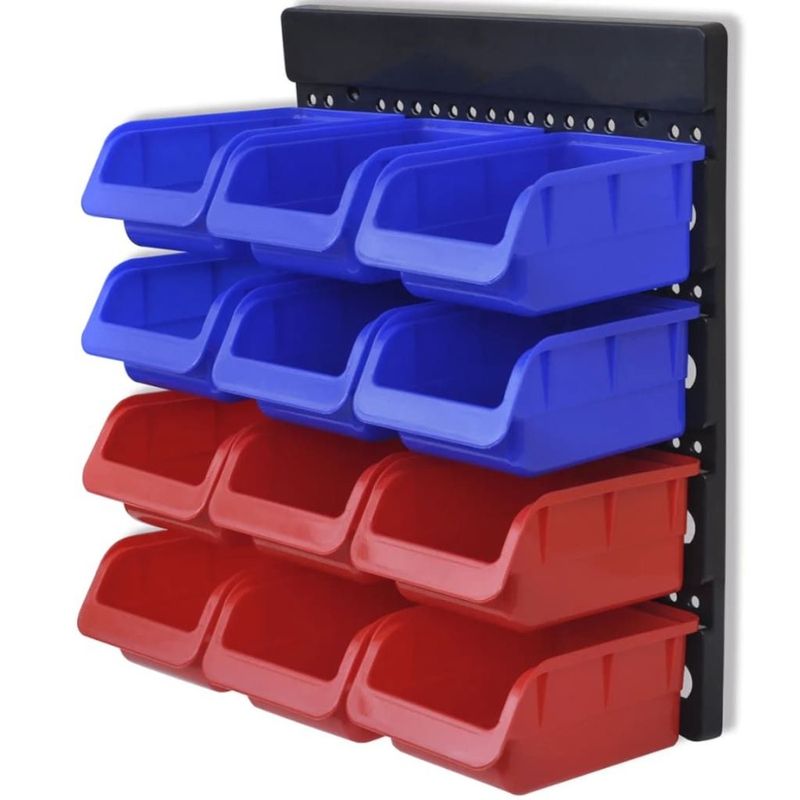 Garage Organizer Wall Pcs Blue Mounted Red 2 Tool_voghion.com
