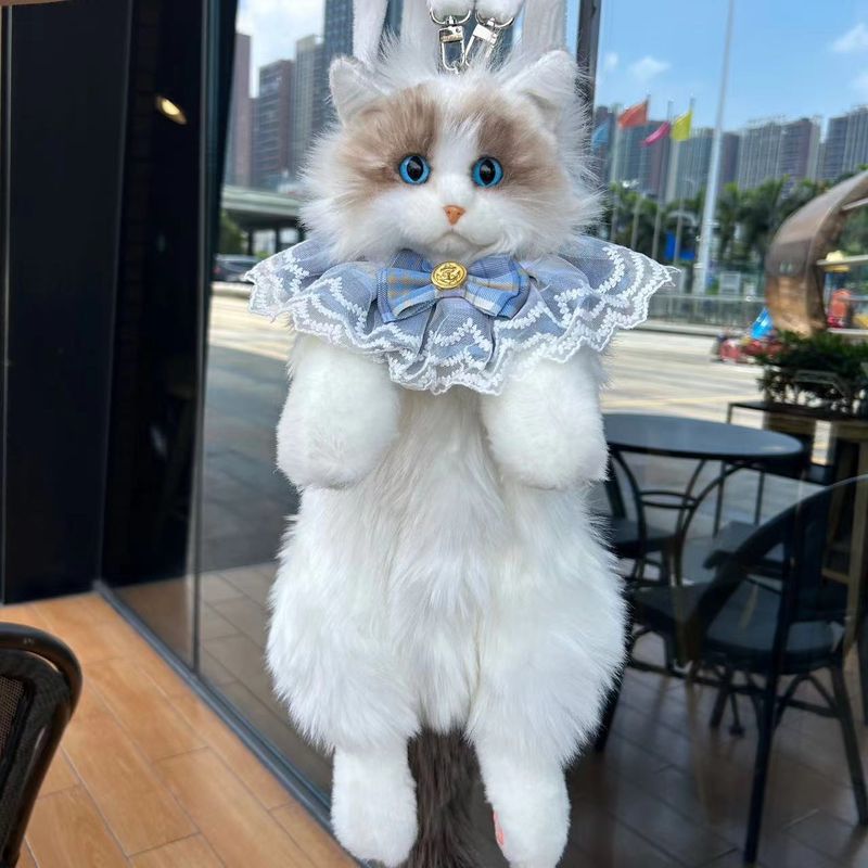 Simulation Katze Rucksack Kätzchen Plüsch Puppe Spielzeug Geburtstagsgeschenk Mädchen_voghion.com
