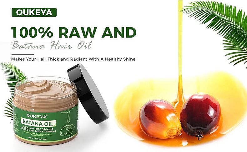 OUKEYA 100% organiczna maska do włosów z olejem z batany – głęboko odżywiająca kuracja do suchych i zniszczonych włosów – nawilżająca, zapobiegająca puszeniu się włosów_voghion.com
