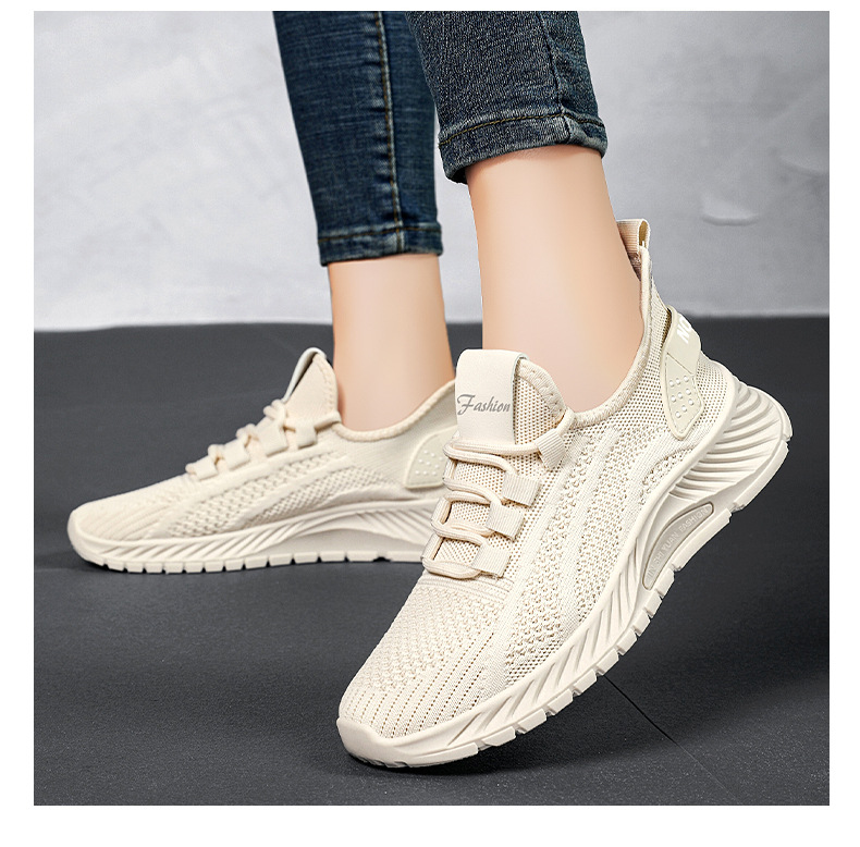 Damenschuhe Frühjahr und Sommer neue Mode lässige Sportschuhe atmungsaktiv trendige Mesh-Fly-Strick-Sportschuhe für Damen_voghion.com