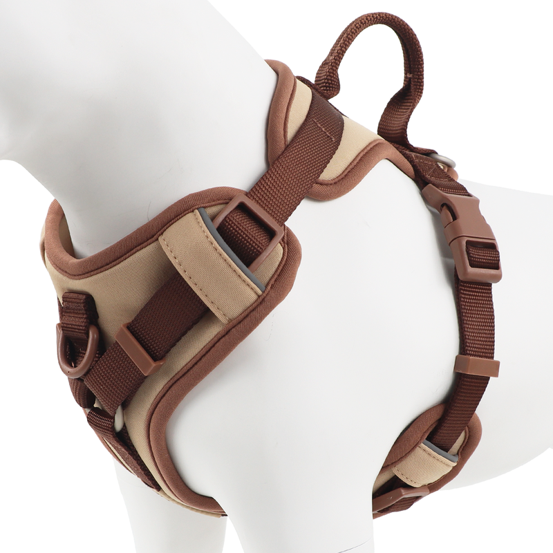 HENSHINE DOG GEAR Pettorina per cani color cioccolato_voghion.com