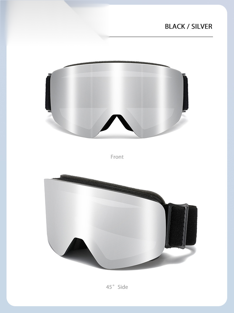 Children's and toddlers' professional ski goggles, double-layer anti fog glasses, high-definition, breathable, windproof and eye protection_voghion.com