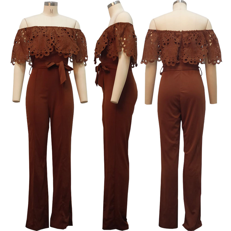 Europeisk och amerikansk sexig fashionabel enfärgad jumpsuit med tubtopp_voghion.com