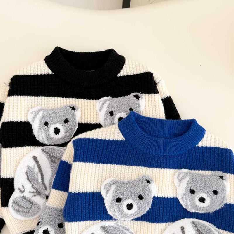 Maglione invernale per bambini, maglietta a maniche lunghe, scollo rotondo, autunno e inverno, abbigliamento caldo per bambini alla moda._voghion.com