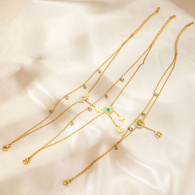 Cavigliera a forma di fiore, semplice, in acciaio inossidabile, con personalità dorata e resistente allo sbiadimento_voghion.com