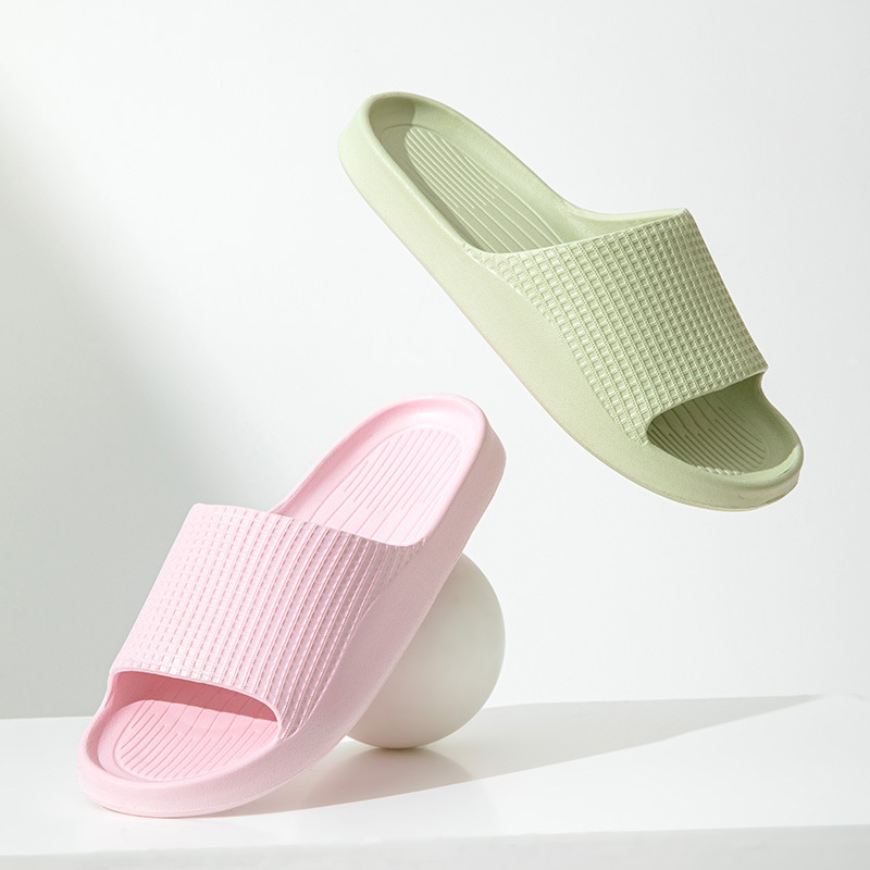 Cloud Slides für Damen, dicke Sohle, Damen-Duschhausschuhe, Badezimmer-Sandalen, superweiche, rutschfeste Kissen-Hausschuhe_voghion.com