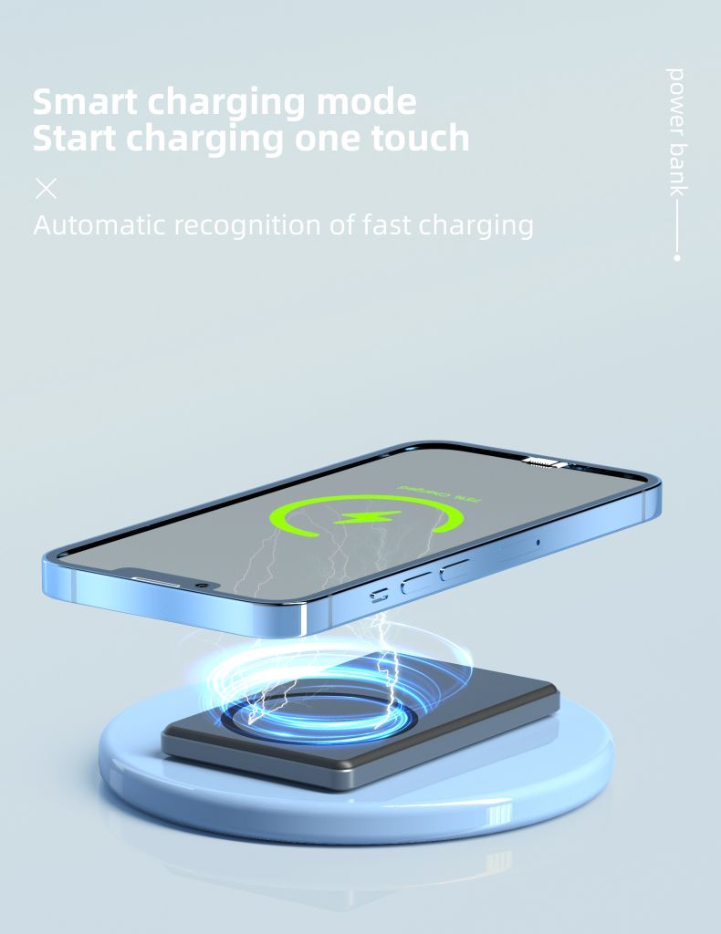 Music Festival Four-Cell Battery Indicator Powerbank 10000 Mah Wireless Magnetic Type-C Fast Charging Power Bank Aluminum Alloy Custom_voghion.com