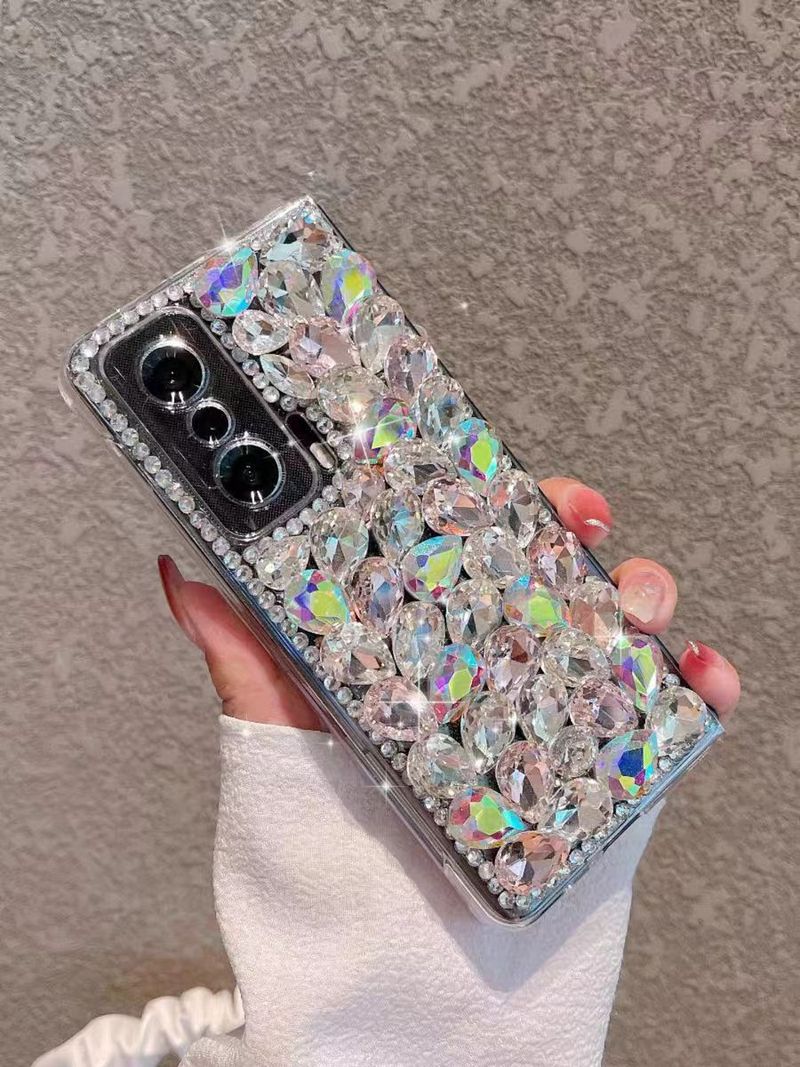 For Samsung Galaxy Z Fold 3 4 5 6 Luxury Cute Fashion Bling Rhinestone Diamond Phone Case Cover_voghion.com
