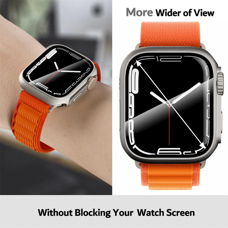 PC Fast dæksel til urkasse 44 mm 45 mm 40 mm 41 mm Opgradering af glasudseende 49 mm Bliver til ultra iWatch series 8 7 SE2 6_voghion.com