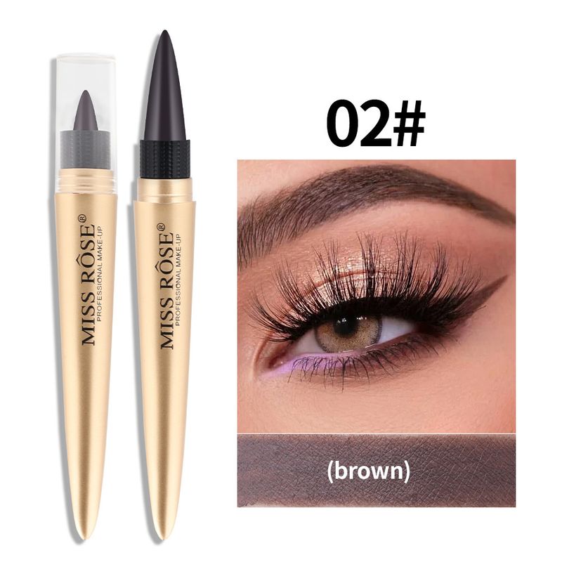 Missrose Cool Black Rich Eyeliner Delineador Colorido À Prova D'Água Não Borra Caneta Delineadora_voghion.com