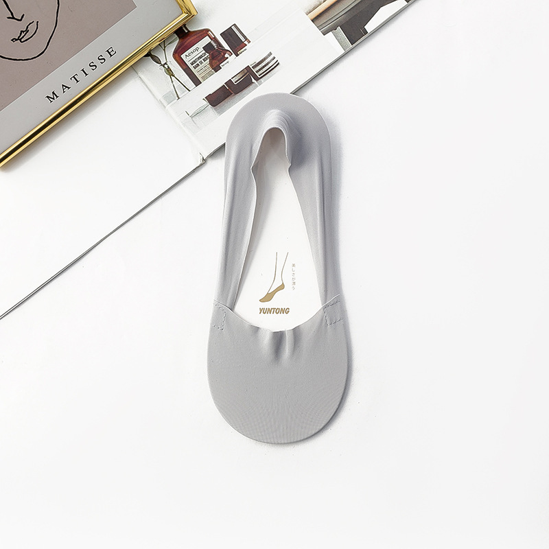 Calzini corti invisibili, bassi, bassi e antiscivolo, alla moda, da donna, in seta di ghiaccio, estivi, sottili e alla moda, all'ingrosso_voghion.com