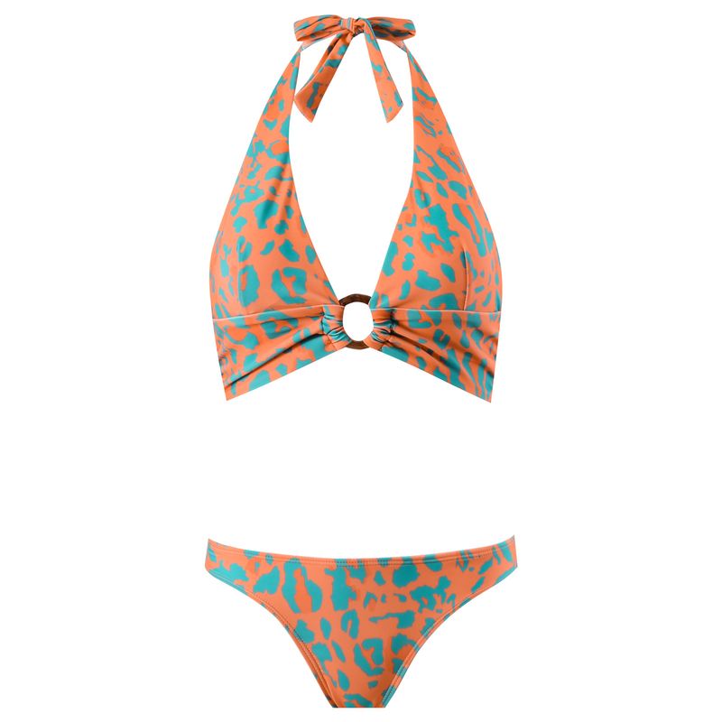 Vêtements pour femmes Nouveau maillot de bain bikini trois pièces à imprimé léopard Maillot de bain sexy pour femme Jupe en mousseline de soie Bikini_voghion.com