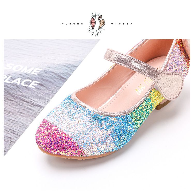 Scarpe da principessa per bambine e bambini, 2024, primavera, nuove, suola morbida per bambini, scarpe singole alla moda, bambina, spettacolo di danza, tacchi alti_voghion.com