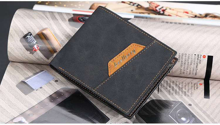 Baellerry Men's Wallet New Arrival Short Multi-card Horizontal Wallet Fashionable Thin Pu Coin Purse,_voghion.com